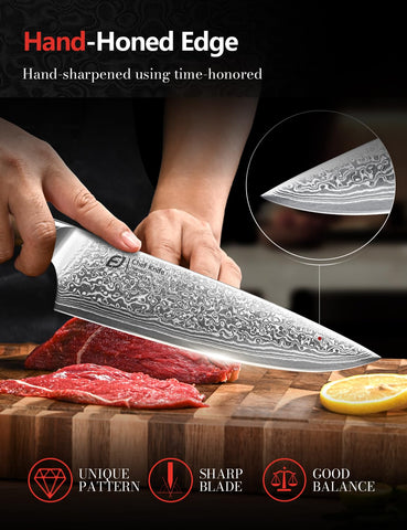 Emojoy paring knife handle detail showing ergonomic grip benefit