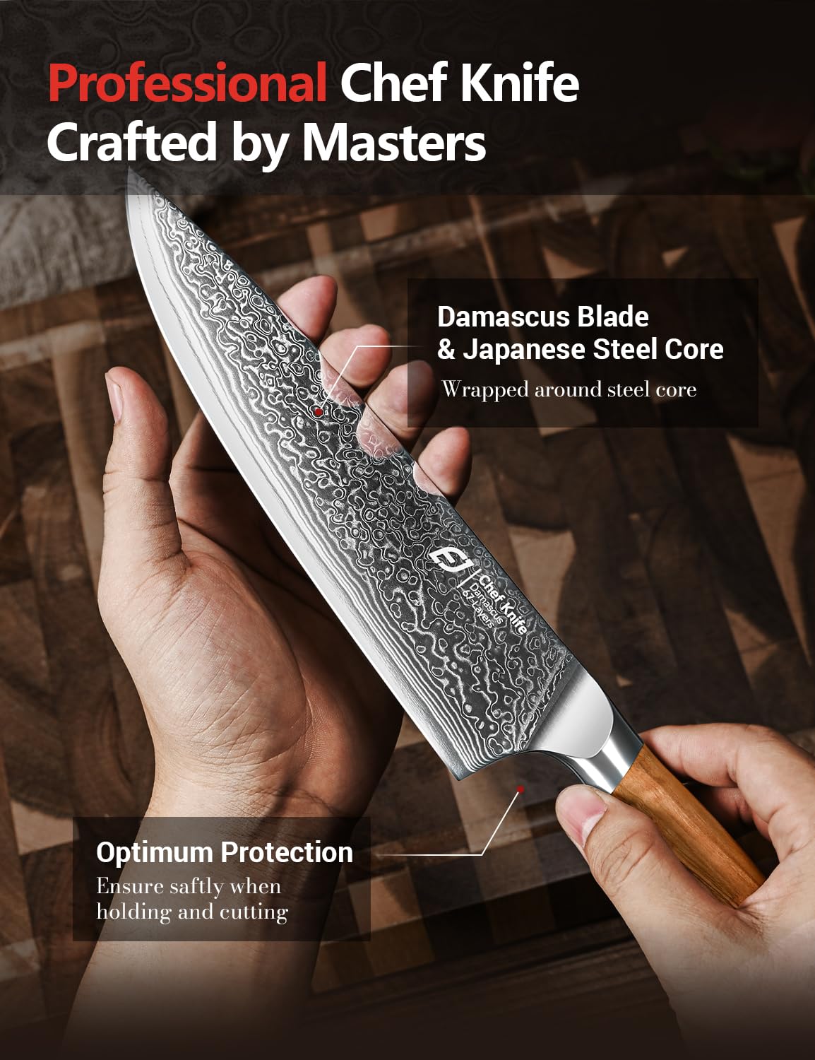 Emojoy knives beside fruit illustrating size and versatile-cutting benefit