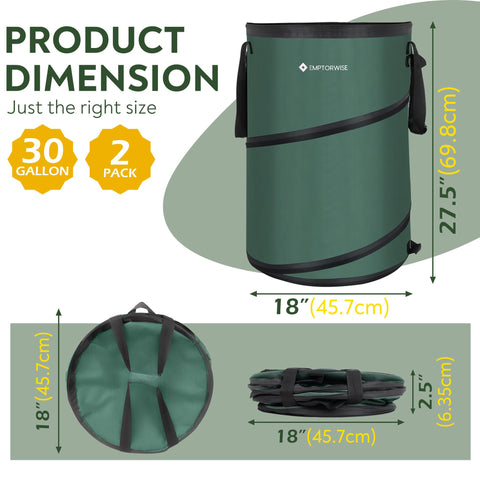 Emptorwise next to water bottle showing scale and portable convenience