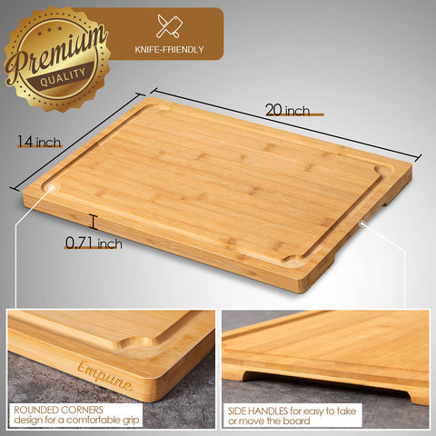 Empune close-up of bamboo grain showing durable smooth cutting surface