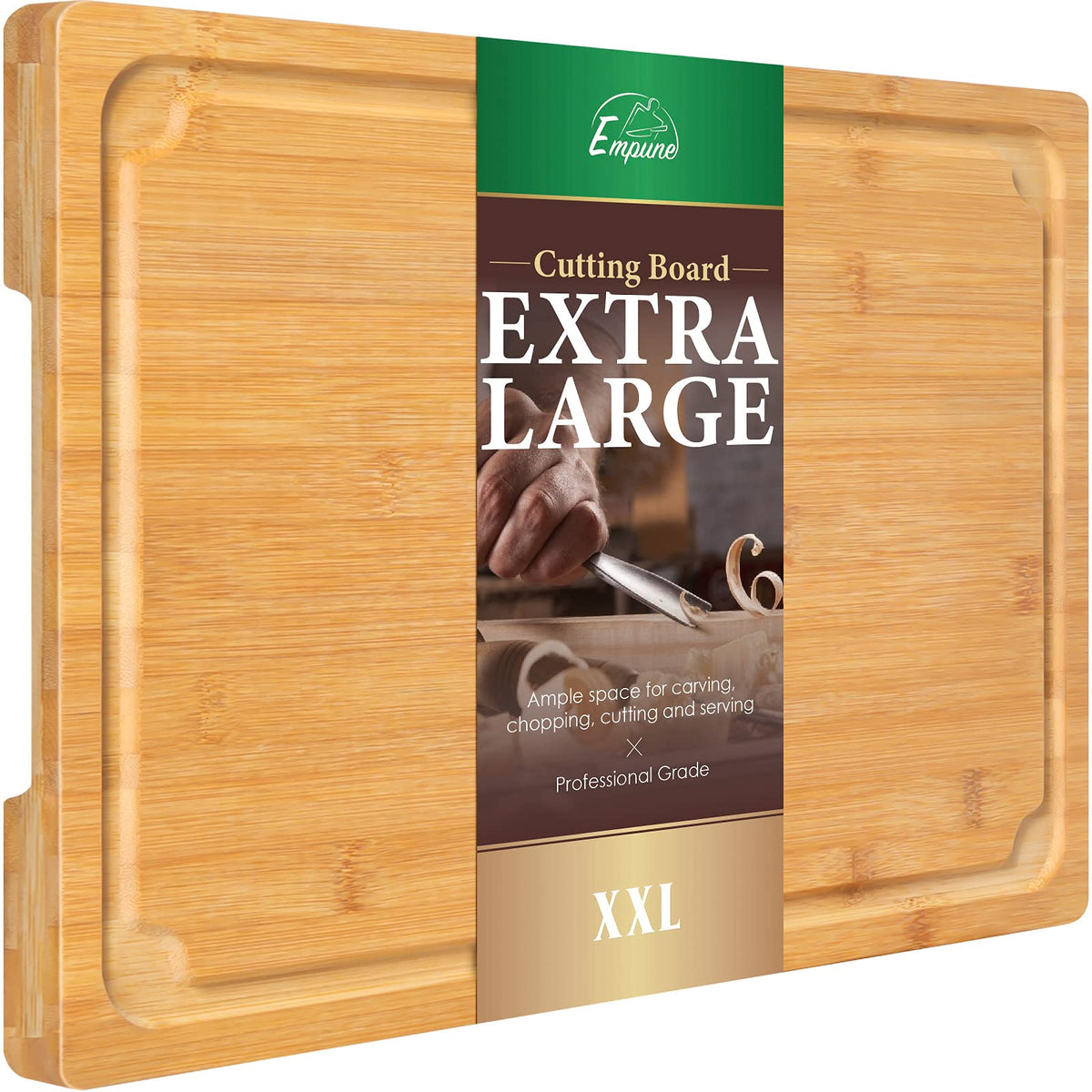 Empune front view showing full 20-inch board and prep benefit