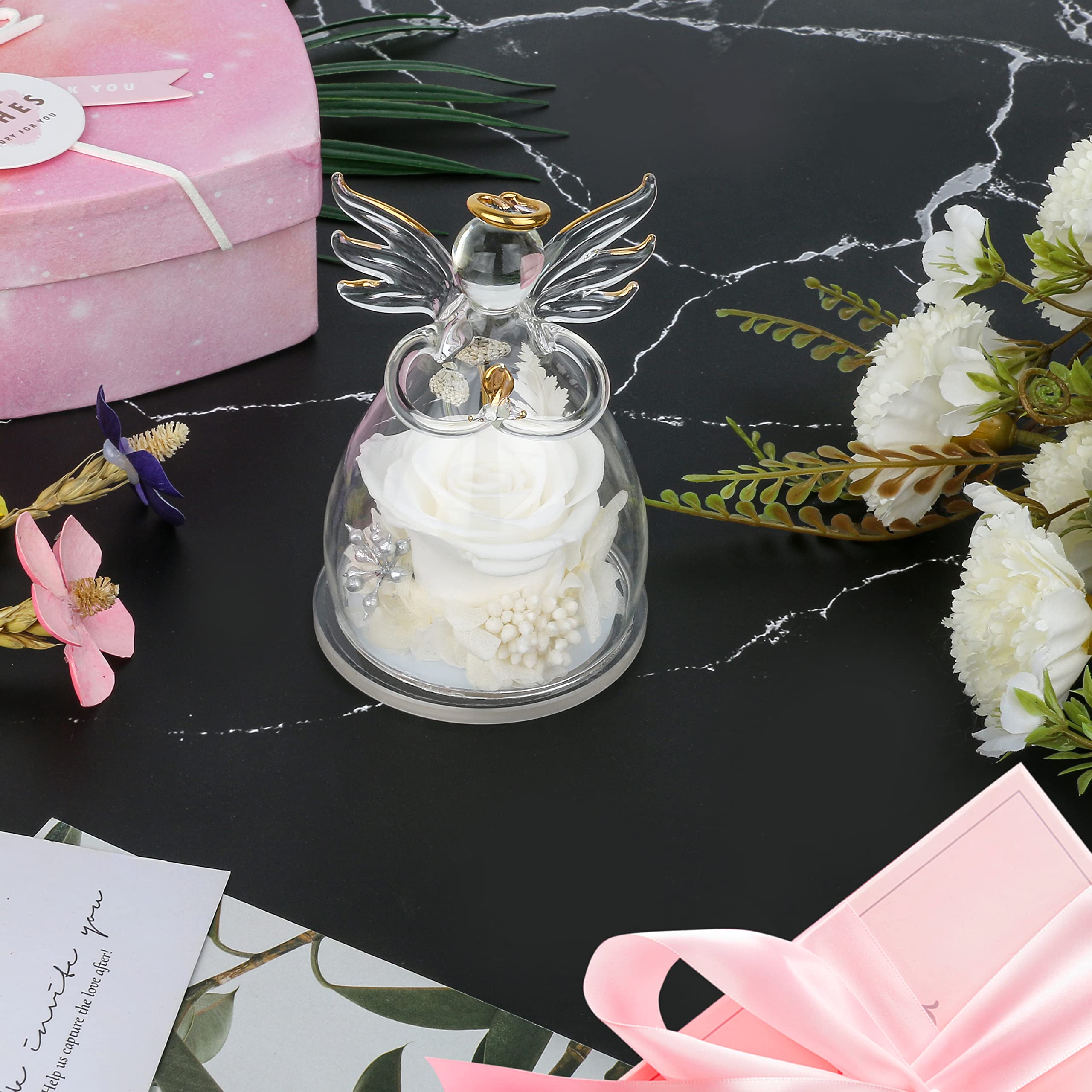 encavy packaged gift box with angel figurine ready to present, convenient gifting benefit