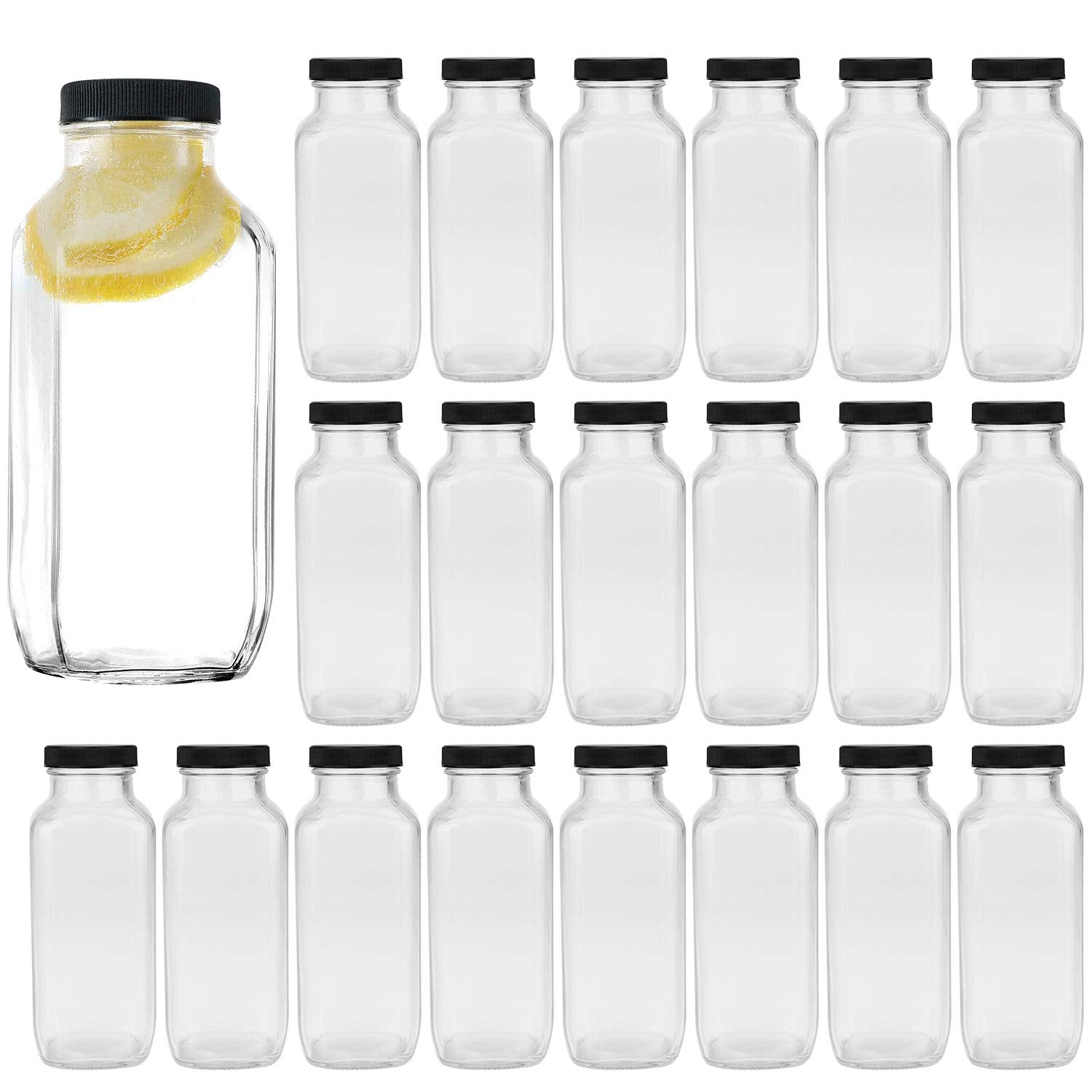 Encheng front packaging showing 20 bottles and lids, clear storage benefit