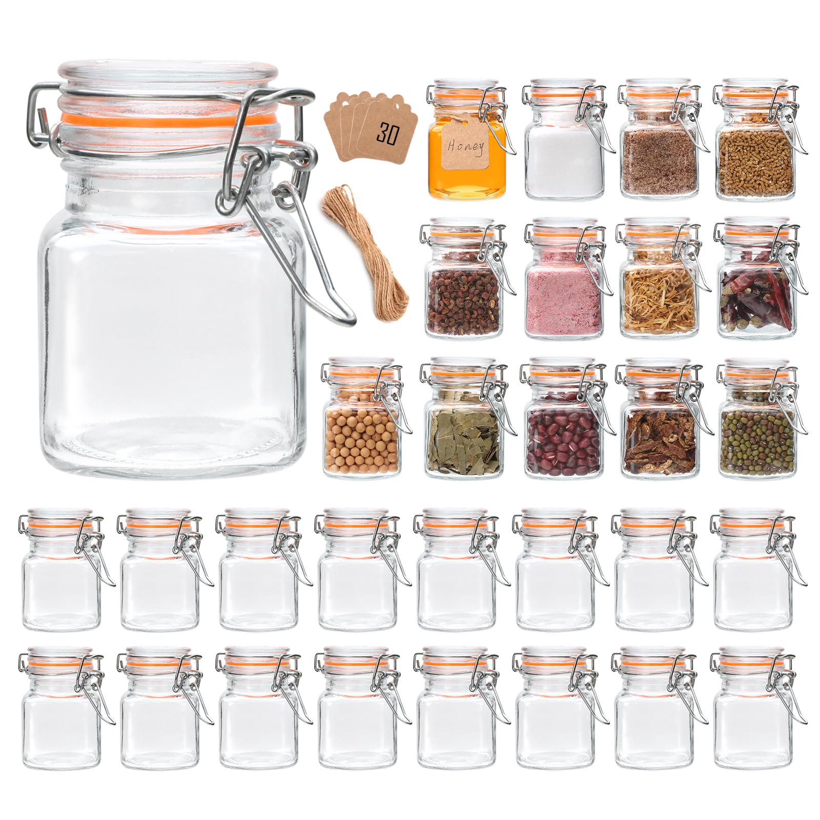 Encheng front view of 30-pack jars showing tidy storage and value
