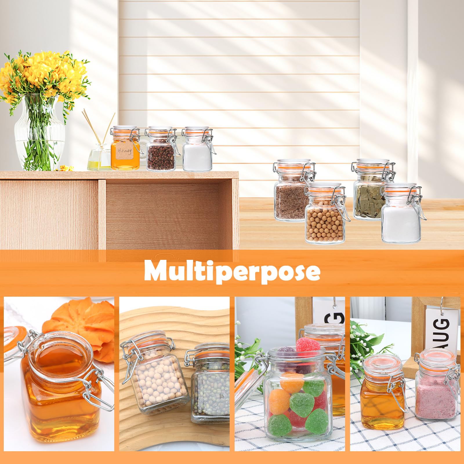 Encheng twine and tags on jars for easy labeling and gift-ready look