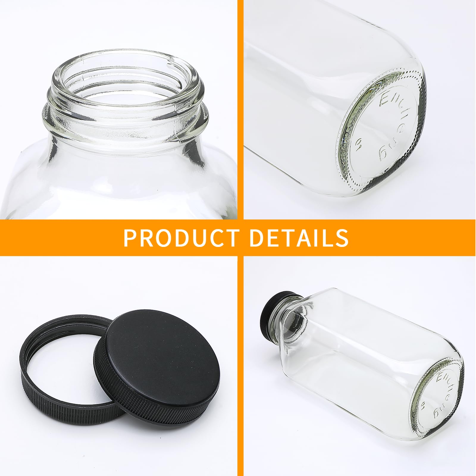 Encheng side profile of square bottle highlighting space-saving design