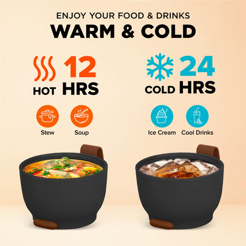 ENERGIFY foldable spoon and lid staged to show compact storage and convenience on the go