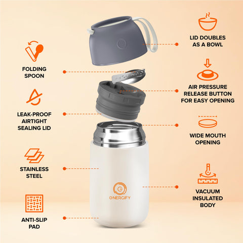 ENERGIFY wide mouth top view highlighting easy filling and scooping convenience