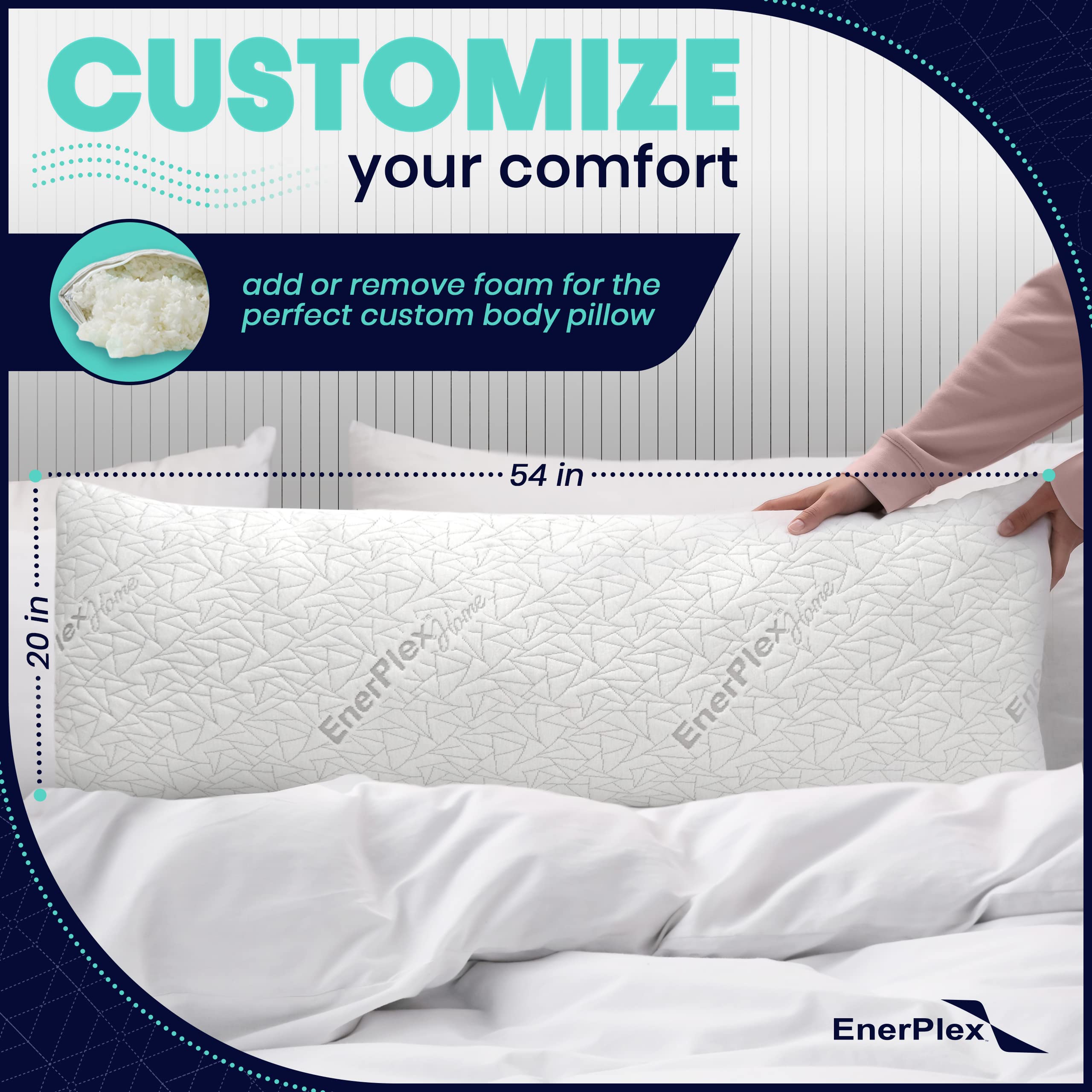 EnerPlex close-up of plush viscose cover highlighting soft, smooth feel
