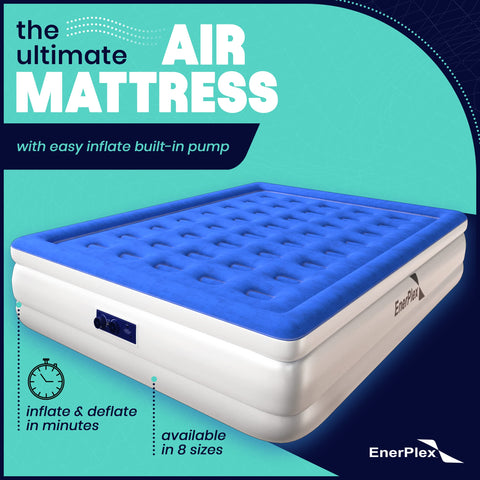 EnerPlex built-in pump close-up highlighting fast inflation convenience