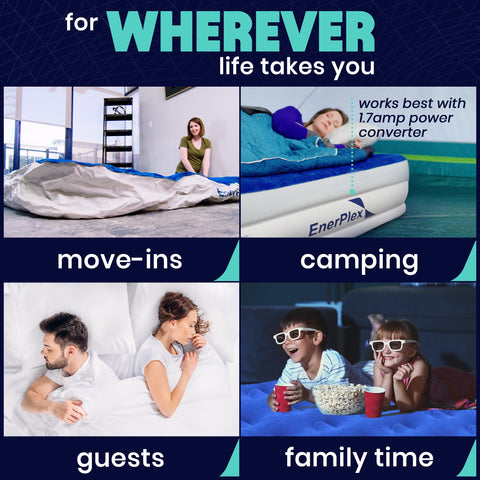 EnerPlex mattress set up in guest room offering versatile sleep solution
