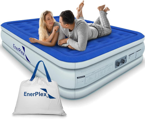 EnerPlex front packaging showing mattress features and quick setup benefit