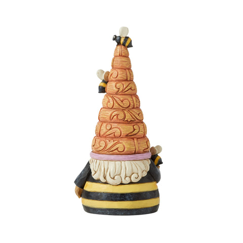 Enesco Jim Shore close-up of honeycomb hat highlighting sculpted texture and fine paintwork