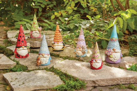 Enesco Jim Shore gnome styled on shelf illustrating decorative warmth and gifting appeal