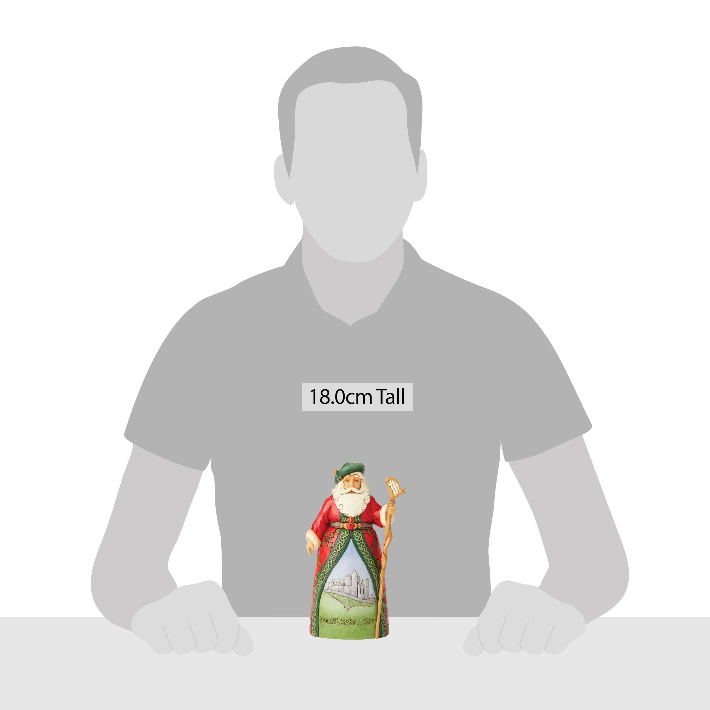 Enesco Jim Shore figurine on mantel displaying seasonal charm and easy styling