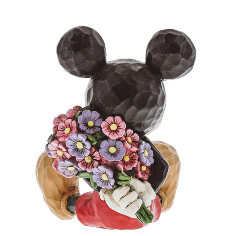 Enesco Jim Shore Mini Mickey beside ruler showing compact 2.75-inch size benefit