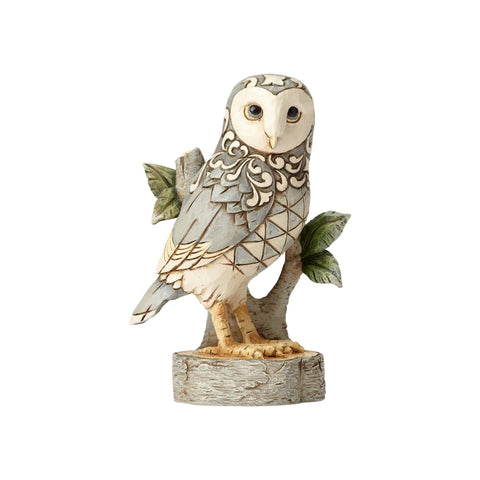 Enesco Jim Shore owl front view showing full figurine and patterned detail, adds decorative charm