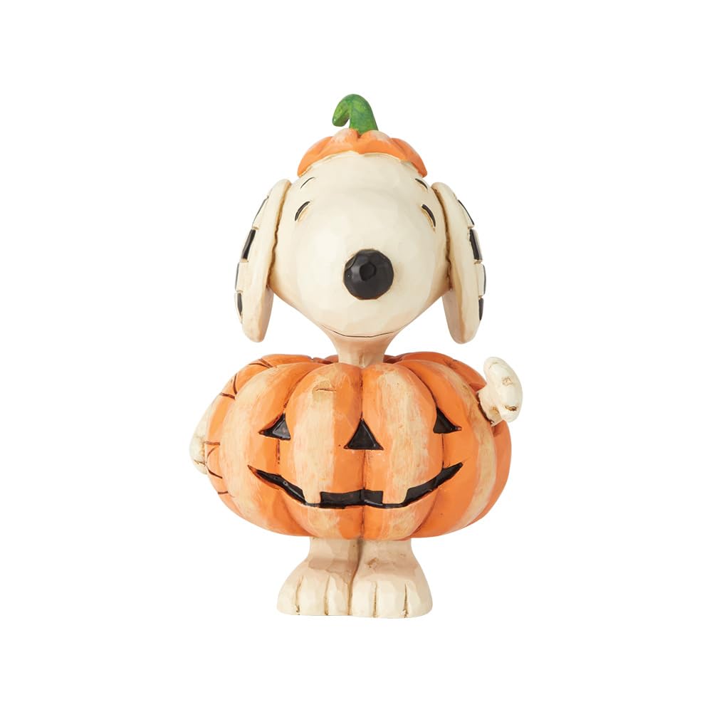 Enesco Snoopy pumpkin front view shows charm and display-ready detail