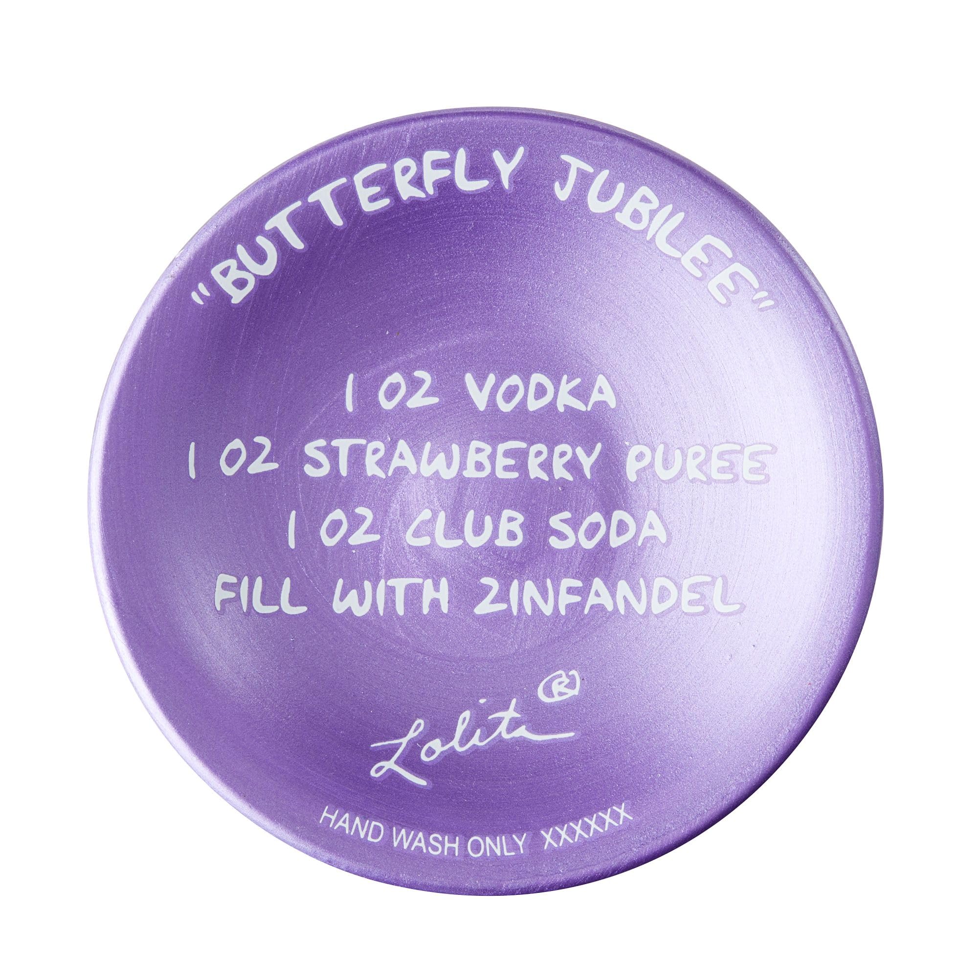 Enesco Designs by Lolita full-height next to ruler showing 15-ounce capacity scale