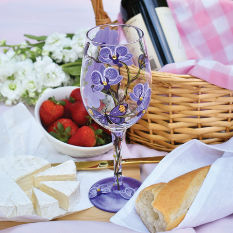Enesco Designs by Lolita side profile highlighting hand-blown silhouette and stable stem