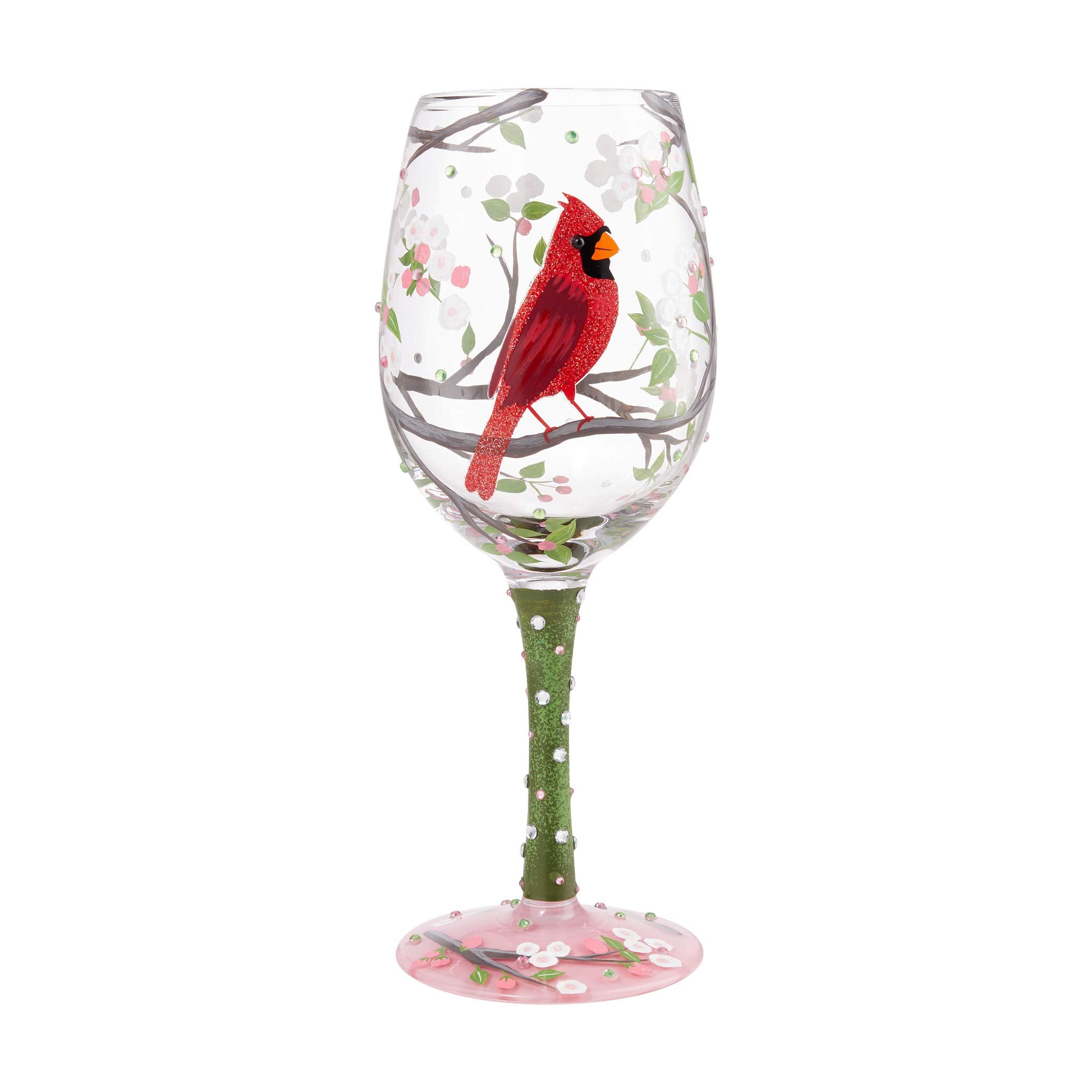 Enesco Designs by Lolita front view showing cardinal motif and gift box benefit of ready gifting