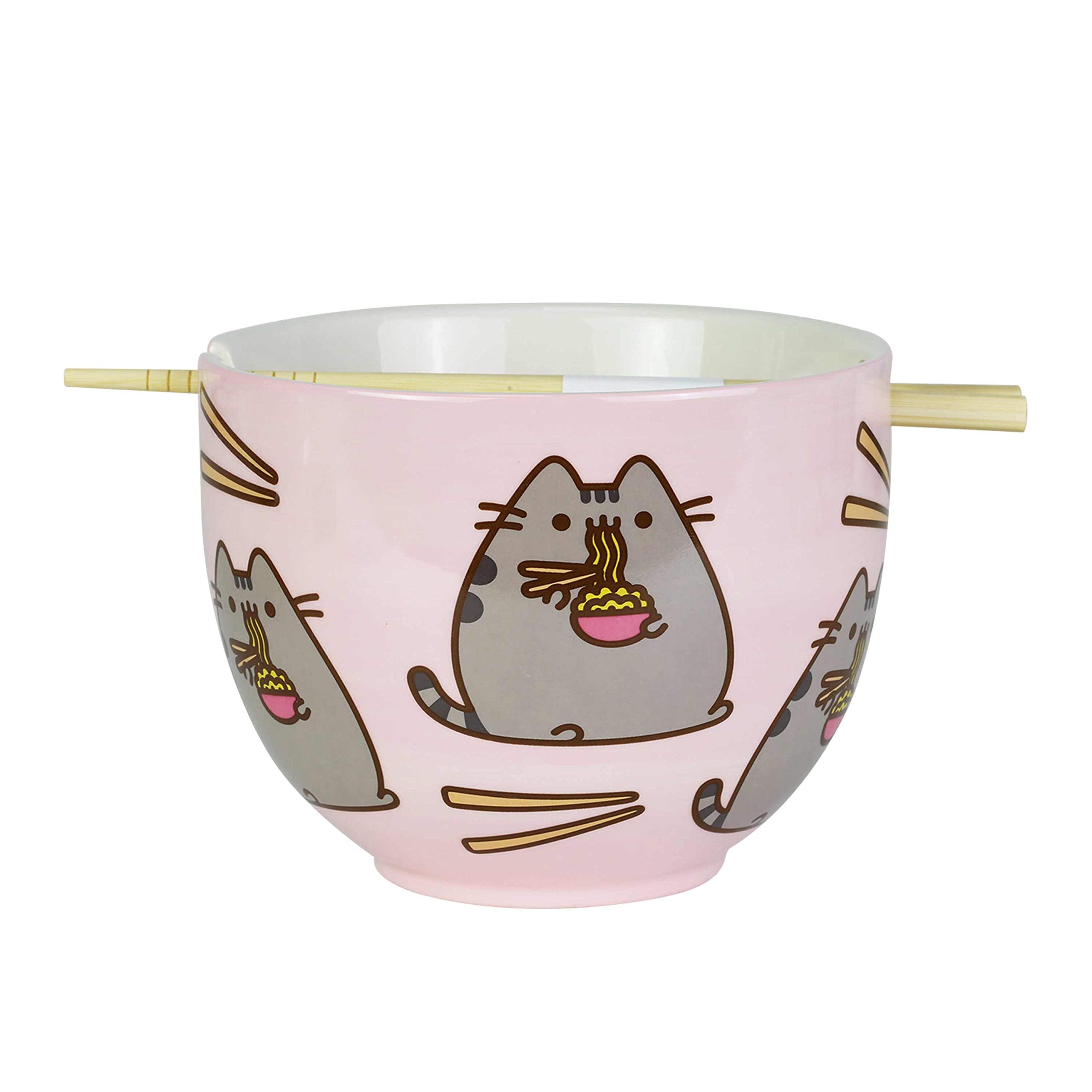 Enesco Pusheen front packaging showing gift-ready box and set benefits