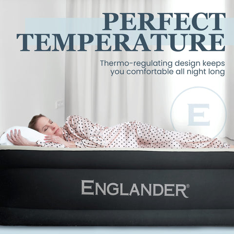 Englander mattress in a guest bedroom delivering near-bed comfort