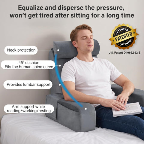 ENITYA arm pocket holding remote and phone for organized bedside storage