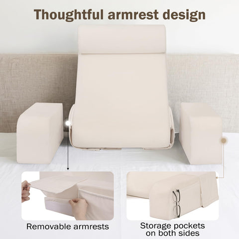 ENITYA armrest pocket detail holding phone and glasses for convenience