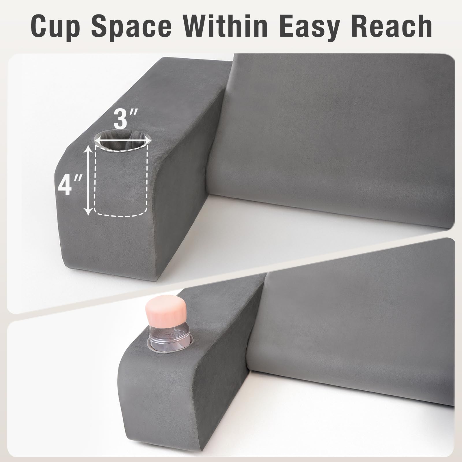 ENITYA close-up of soft fabric and stitching highlighting durable, washable cover
