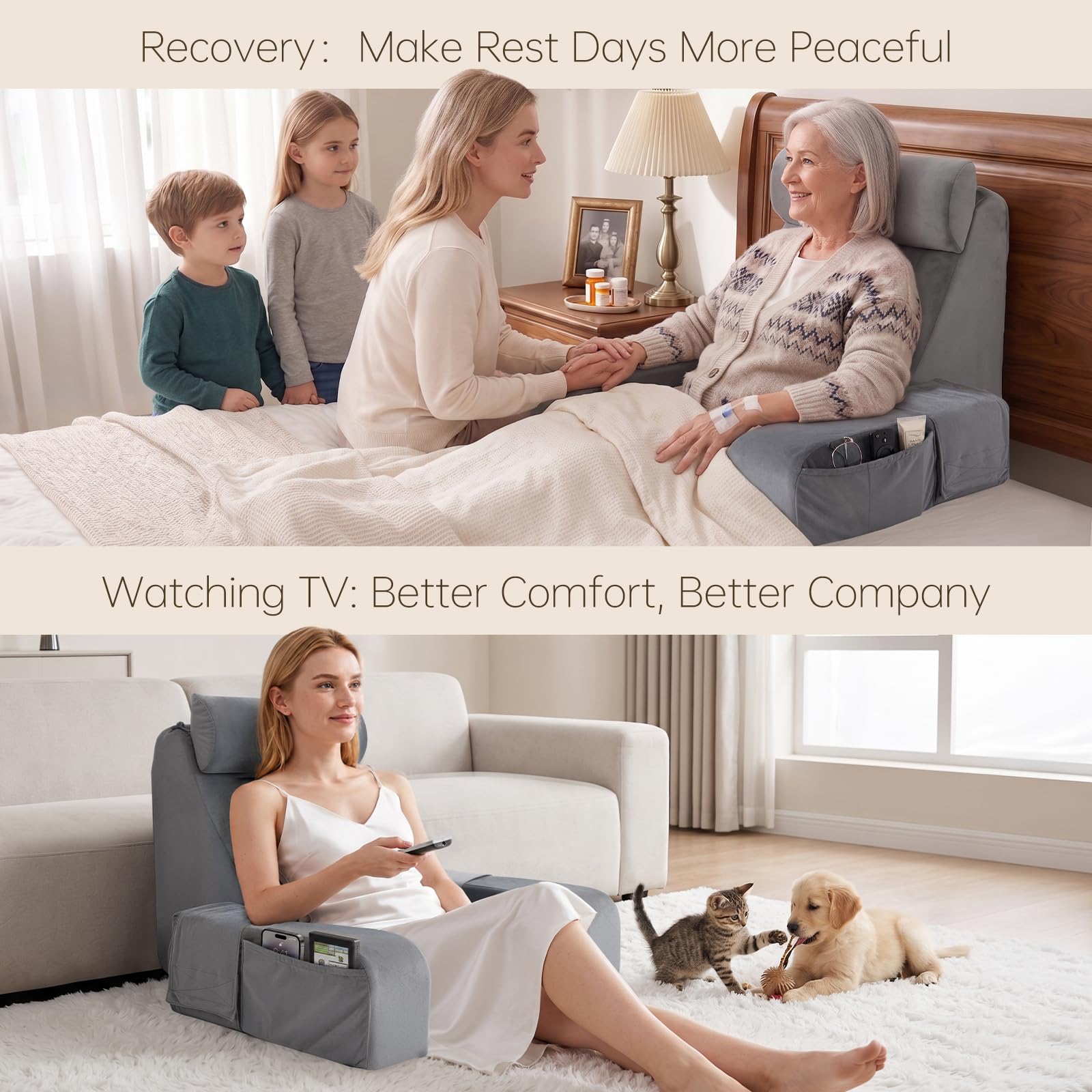 ENITYA removable cover zipper and fabric texture for easy cleaning