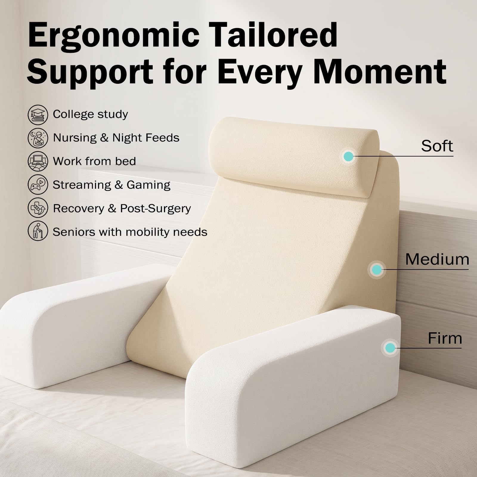 ENITYA cutaway of high-density foam core showing lasting support benefit