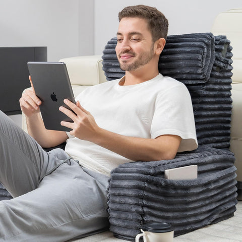 ENITYA front view of 24-inch XXL back pillow showing roomy support
