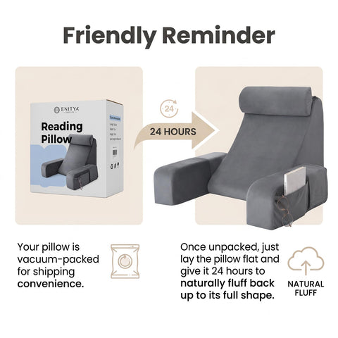 ENITYA back pillow in living room supporting upright TV watching comfort