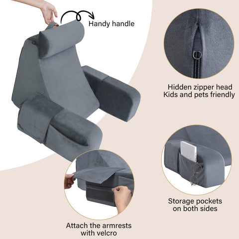 ENITYA removable cover zipper detail demonstrating machine-washable convenience
