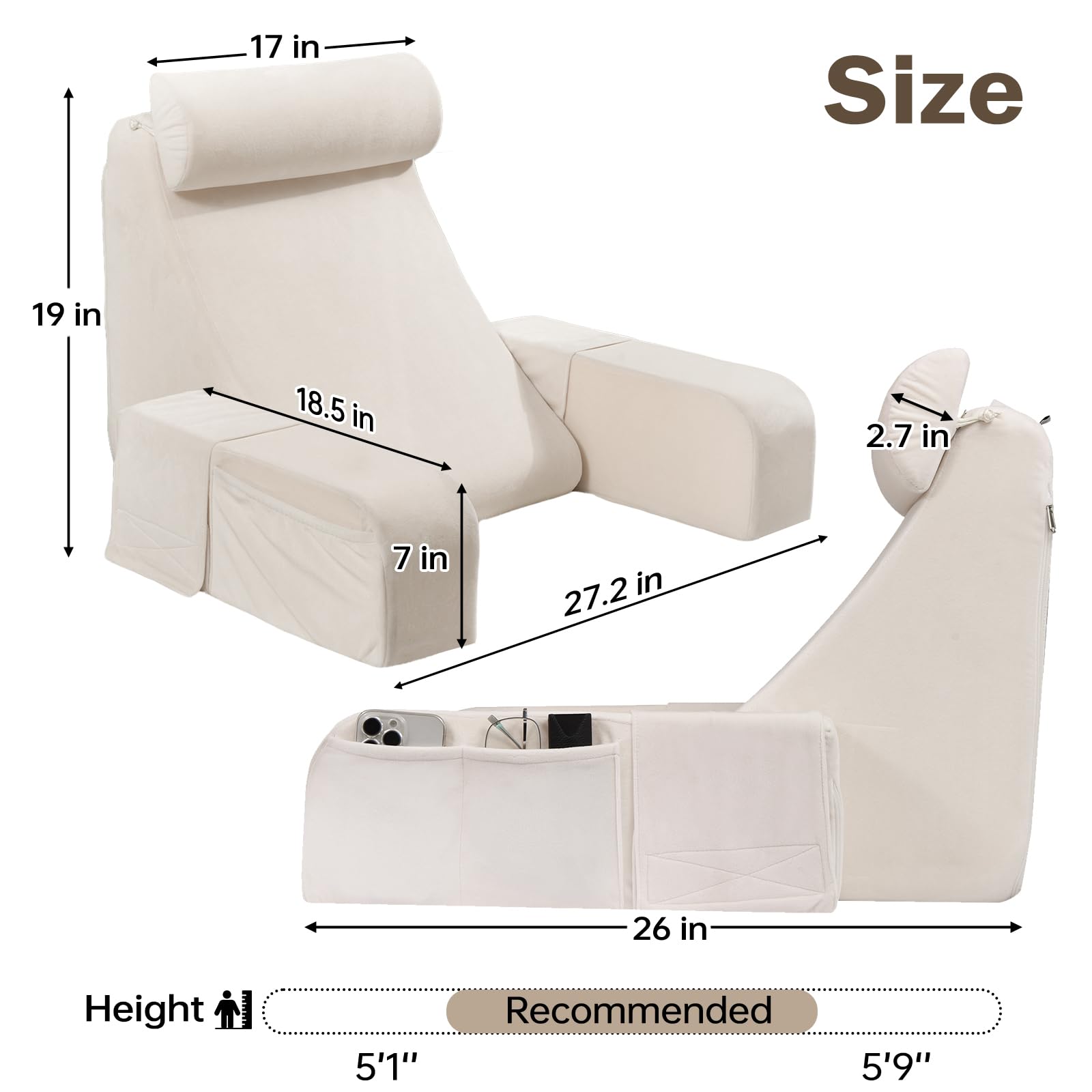 ENITYA zippered removable cover being taken off for easy washing
