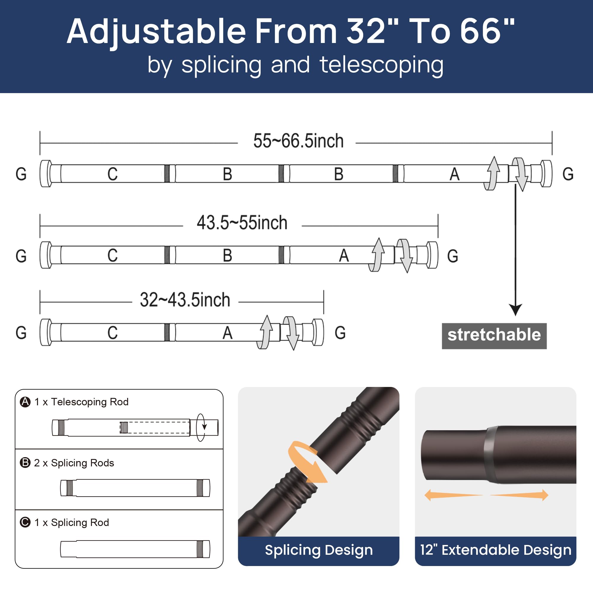 ENJOYBASICS anti-slip endcap closeup offering strong grip for secure mounting