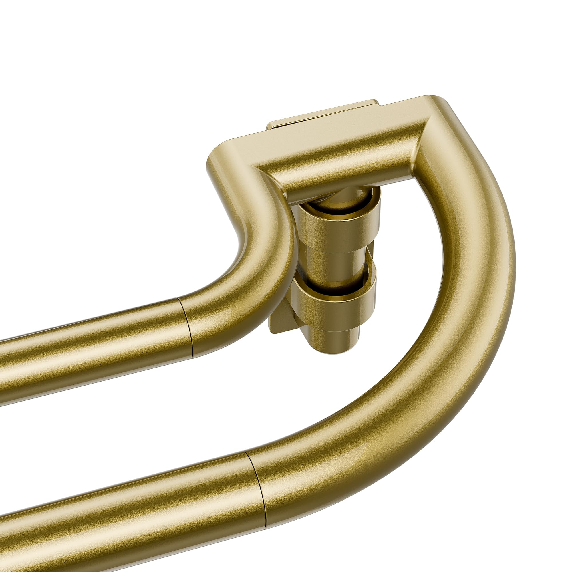 ENJOYBASICS gold double rod front view showing sleek minimalist finish and tidy appearance