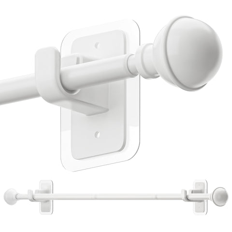 ENJOYBASICS curtain rod front view showing clean white finish and easy style