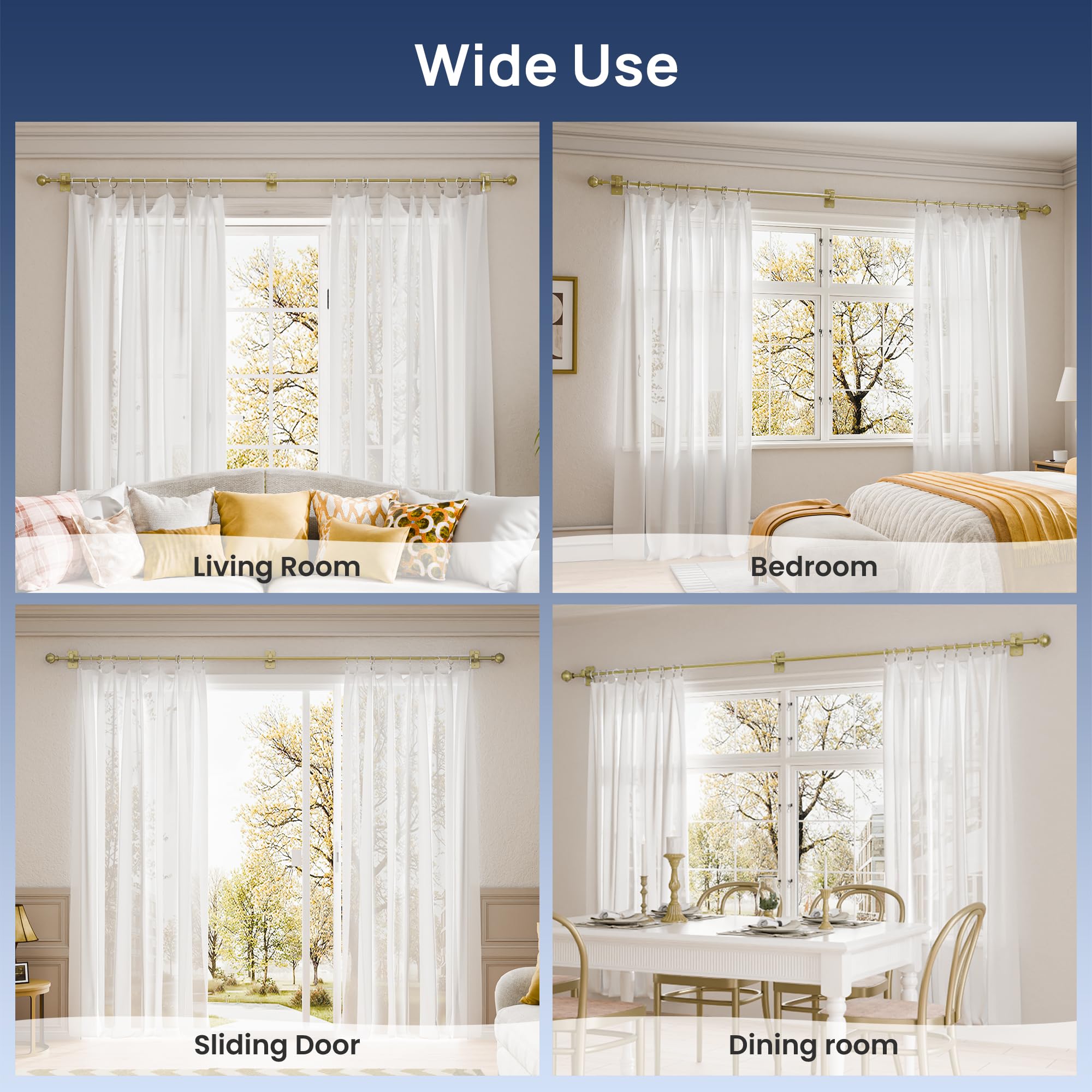 ENJOYBASICS rod with sheer curtain in bathroom providing privacy and style