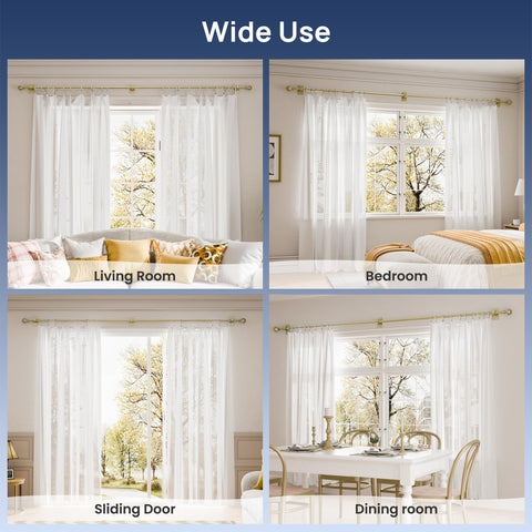 ENJOYBASICS rod with sheer curtain in bathroom providing privacy and style