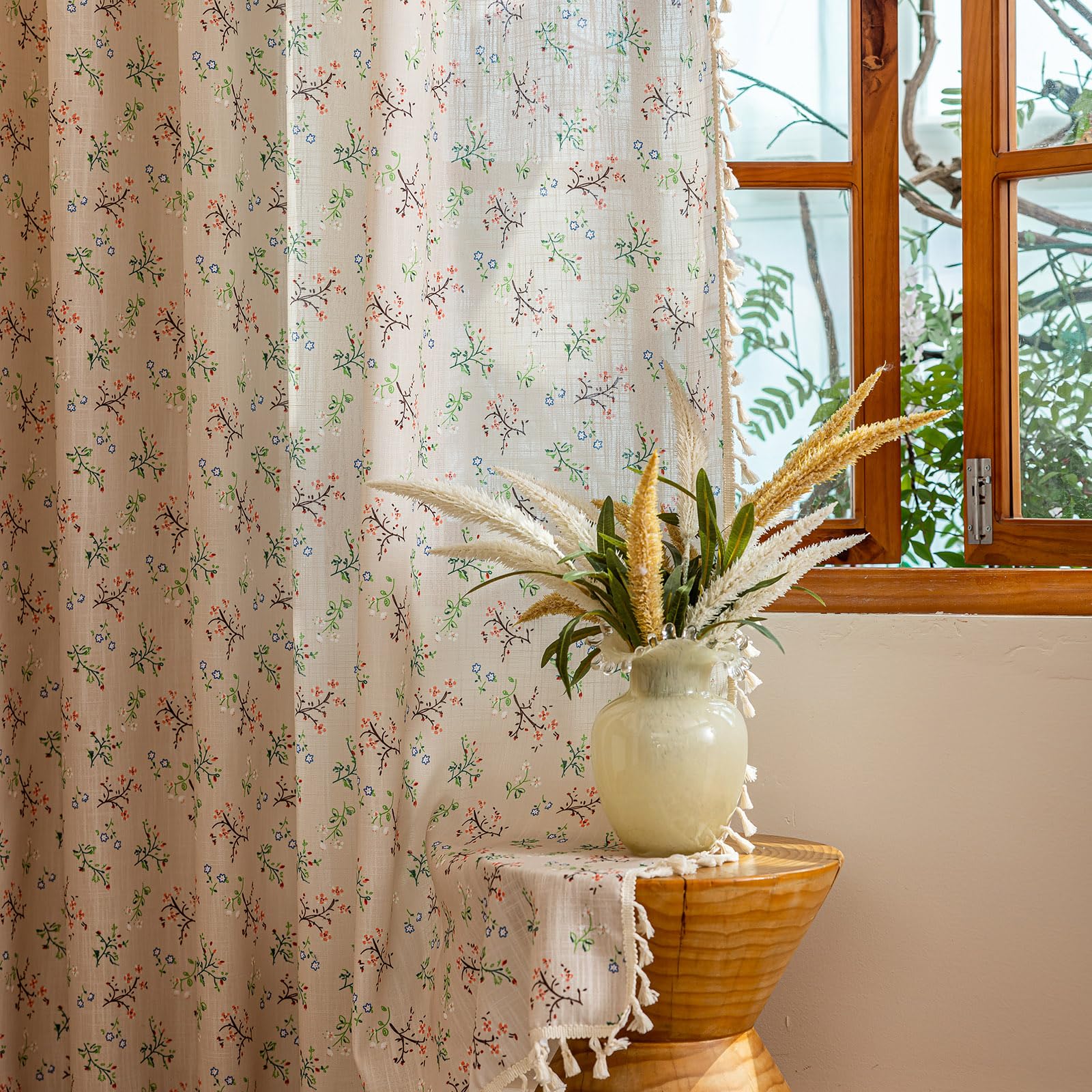 ENJOYBRIDAL rod pocket header detail for easy hanging and neat gathers