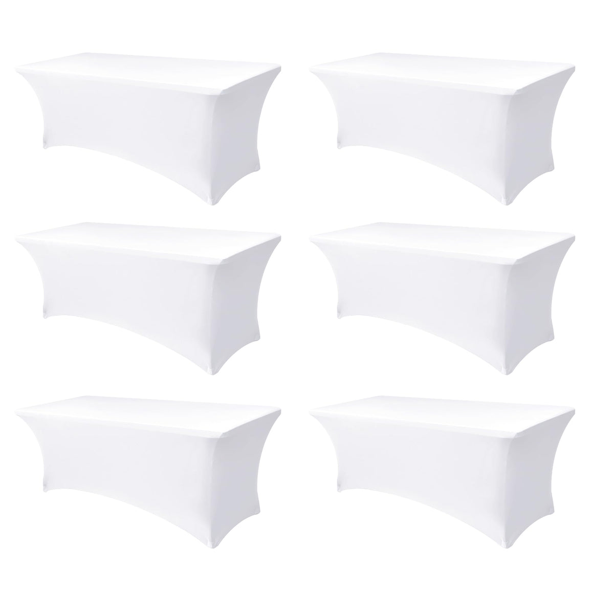 Enjoyidea front packaging showing six fitted tablecloths and quick setup benefit