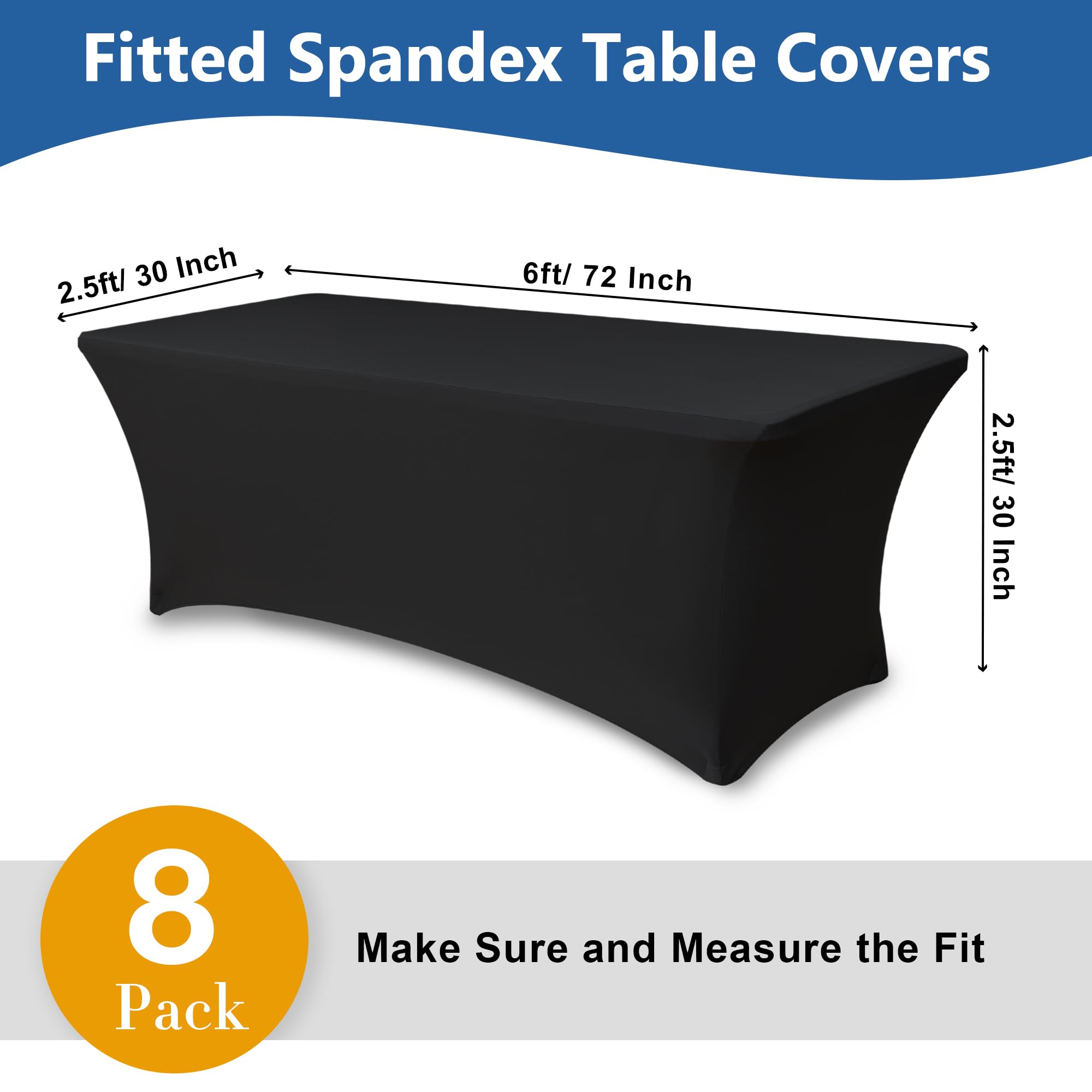 Enjoyidea covered table in banquet setting showing neat presentation benefit