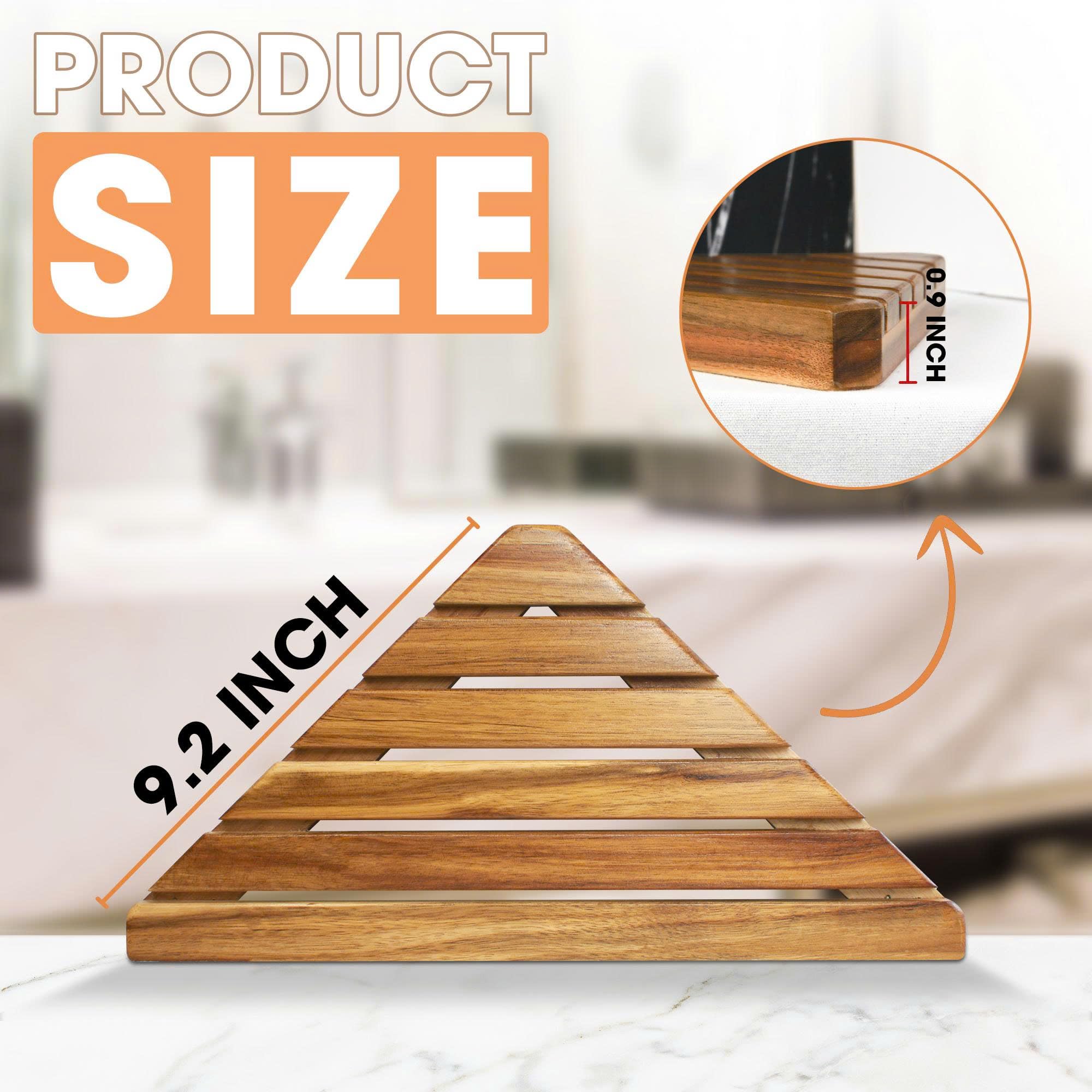 ENKEZI shelf next to shampoo bottle showing size and capacity benefit