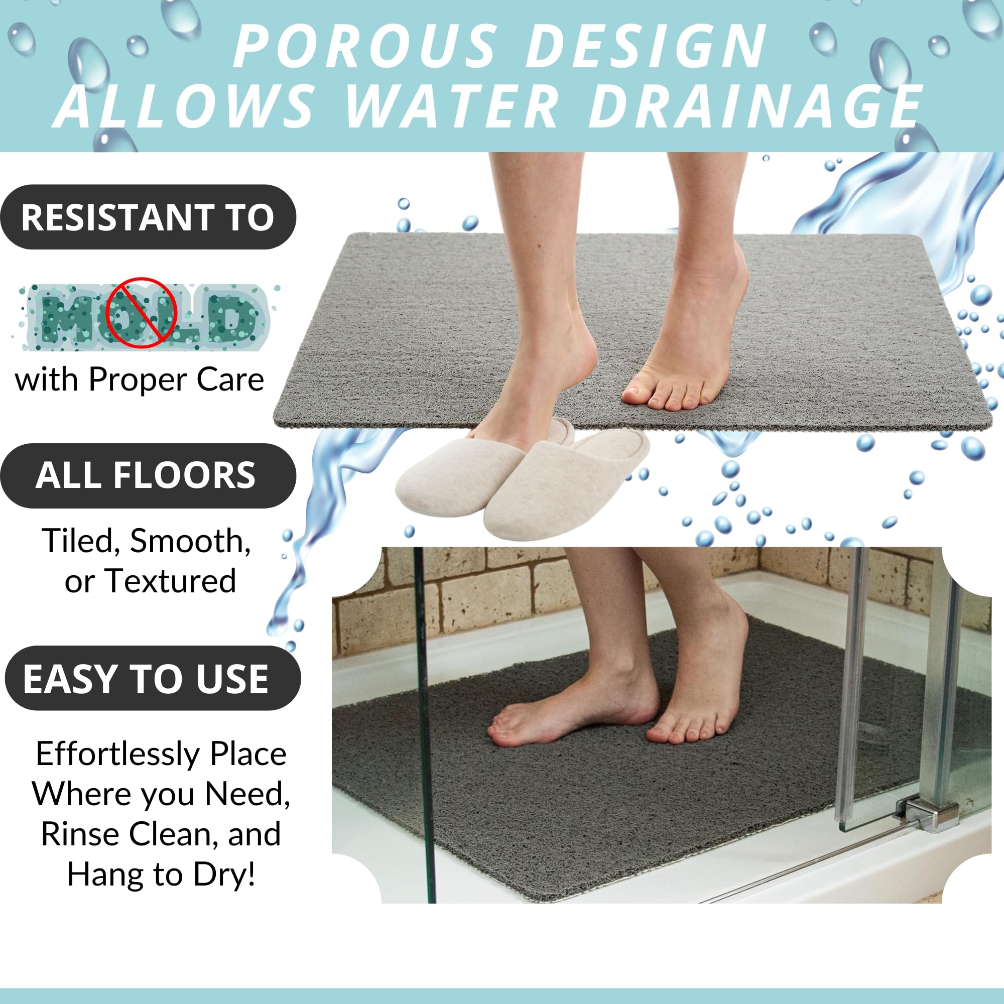 ENKOSI installed in bathtub showing secure non-slip benefit