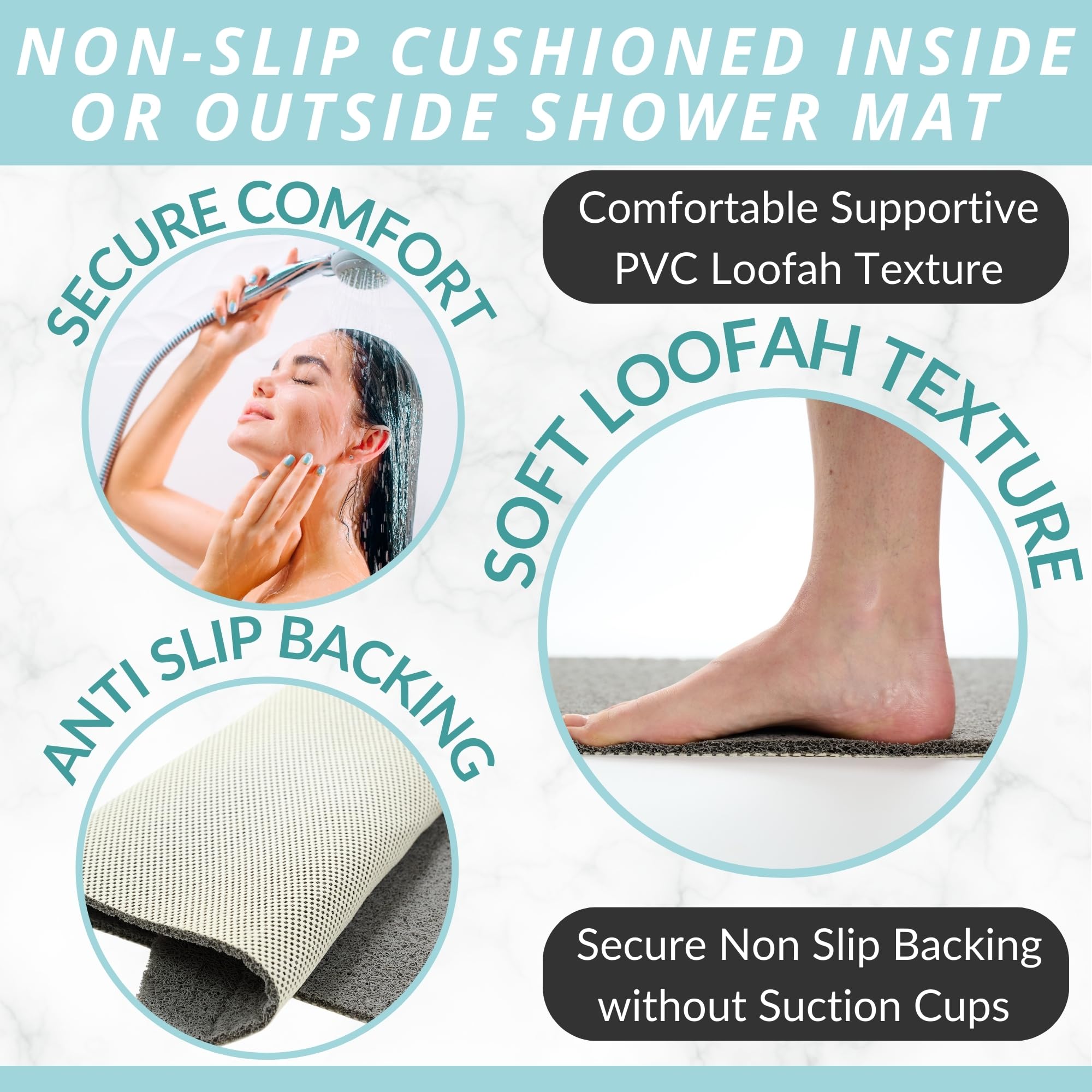 ENKOSI close-up of loofah-textured PVC surface for improved grip
