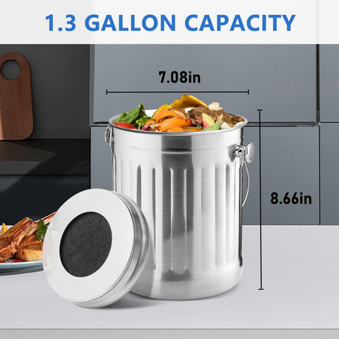 ENLOY on kitchen countertop in lifestyle scene keeps scraps contained and looks stylish