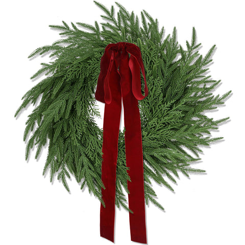 ENVEN front view wreath showing full festive curb appeal