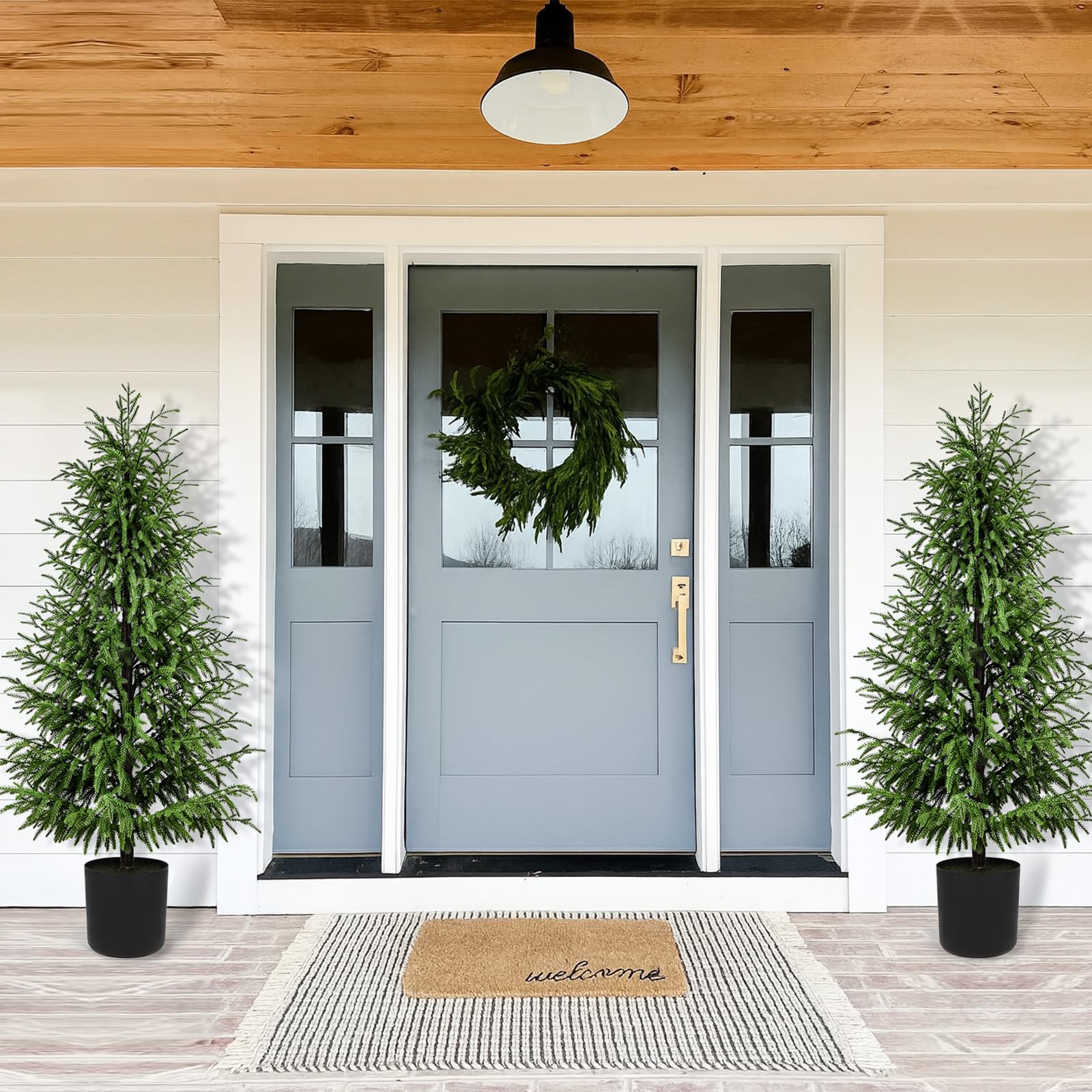 ENVEN black pot and base providing sturdy, modern support